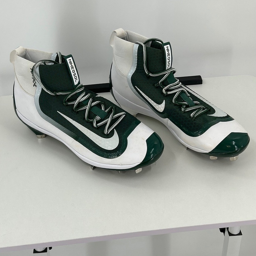 Nike Air Huarache 2KFilth Elite Mid Baseball Cleats Green White Men 12.5
